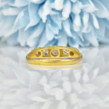 Ellibelle Jewellery Antique Style Diamond Five Stone Gold Ring