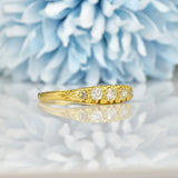 Ellibelle Jewellery Antique Style Diamond Five Stone Gold Ring