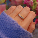 Ellibelle Jewellery Antique Style Diamond Five Stone Gold Ring