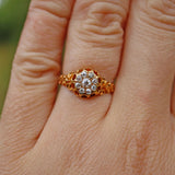 Ellibelle Jewellery ANTIQUE VICTORIAN 18CT GOLD DIAMOND CLUSTER RING