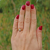 Ellibelle Jewellery ANTIQUE VICTORIAN 18CT GOLD DIAMOND CLUSTER RING