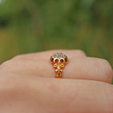 Ellibelle Jewellery ANTIQUE VICTORIAN 18CT GOLD DIAMOND CLUSTER RING