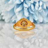 Ellibelle Jewellery ANTIQUE VICTORIAN 18CT GOLD DIAMOND CLUSTER RING