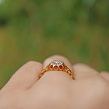 Ellibelle Jewellery ANTIQUE VICTORIAN 18CT GOLD DIAMOND CLUSTER RING