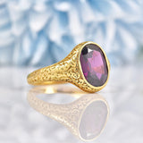 Ellibelle Jewellery Antique Victorian Almandine Garnet Gold Signet Ring