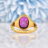 Ellibelle Jewellery Antique Victorian Almandine Garnet Gold Signet Ring