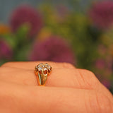 Ellibelle Jewellery Antique Victorian Diamond 18ct Gold Cluster Ring