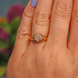 Ellibelle Jewellery Antique Victorian Diamond 18ct Gold Cluster Ring
