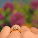 Ellibelle Jewellery Antique Victorian Diamond 18ct Gold Cluster Ring