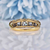 Ellibelle Jewellery Antique Victorian Diamond Five Stone Carved Half Hoop Ring (2.10cts)