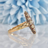 Ellibelle Jewellery Antique Victorian Old Cut Diamond Marquise Cluster Ring (1.45ct)