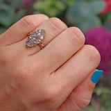 Ellibelle Jewellery Antique Victorian Old Cut Diamond Marquise Cluster Ring (1.45ct)