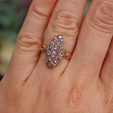 Ellibelle Jewellery Antique Victorian Old Cut Diamond Marquise Cluster Ring (1.45ct)