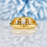 Ellibelle Jewellery Antique Victorian Opal & Diamond 18ct Gold Ring