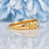 Ellibelle Jewellery Antique Victorian Opal & Diamond 18ct Gold Ring