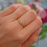 Ellibelle Jewellery Antique Victorian Opal & Diamond 18ct Gold Ring