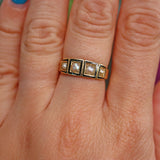 Ellibelle Jewellery Antique Victorian Pearl & Black Enamel 15ct Gold Mourning Ring