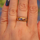 Ellibelle Jewellery ANTIQUE VICTORIAN RUBY & SAPPHIRE GYPSY RING