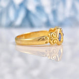 Ellibelle Jewellery Antique Victorian Sapphire & Diamond 18ct Gold Ring