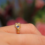 Ellibelle Jewellery Antique Victorian Sapphire & Diamond 18ct Gold Ring