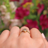 Ellibelle Jewellery Antique Victorian Sapphire & Diamond Navette Cluster Ring
