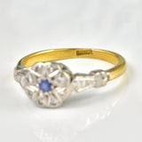 Ellibelle Jewellery ANTIQUE VICTORIAN SAPPHIRE & DIAMOND RING