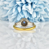 Ellibelle Jewellery ANTIQUE VICTORIAN SAPPHIRE & DIAMOND RING