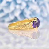 Ellibelle Jewellery Antique Victorian Style Amethyst Five Stone Ring