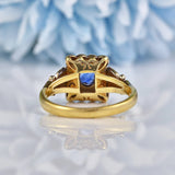 Ellibelle Jewellery Antique Victorian Style Sapphire & Diamond 18ct Gold Ring