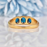 Ellibelle Jewellery Antique Victorian Turquoise & Diamond 18ct Gold Ring