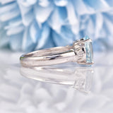 Ellibelle Jewellery Aquamarine 18ct White Gold Solitaire Ring
