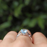 Ellibelle Jewellery Aquamarine 18ct White Gold Solitaire Ring