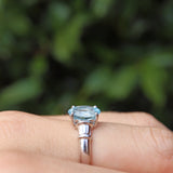 Ellibelle Jewellery Aquamarine 18ct White Gold Solitaire Ring