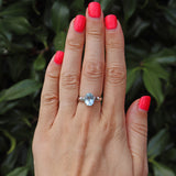 Ellibelle Jewellery Aquamarine 18ct White Gold Solitaire Ring