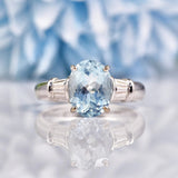 Ellibelle Jewellery Aquamarine 18ct White Gold Solitaire Ring