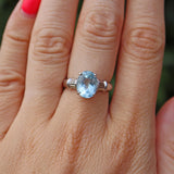 Ellibelle Jewellery Aquamarine 18ct White Gold Solitaire Ring