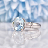 Ellibelle Jewellery Aquamarine 18ct White Gold Solitaire Ring