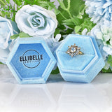 Ellibelle Jewellery Aquamarine 9ct Yellow Gold Flower Cluster Ring