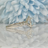 Ellibelle Jewellery AQUAMARINE & DIAMOND 14CT WHITE GOLD RING