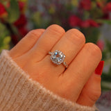 Ellibelle Jewellery AQUAMARINE & DIAMOND 14CT WHITE GOLD RING