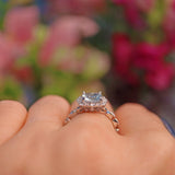 Ellibelle Jewellery AQUAMARINE & DIAMOND 14CT WHITE GOLD RING