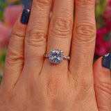 Ellibelle Jewellery AQUAMARINE & DIAMOND 14CT WHITE GOLD RING