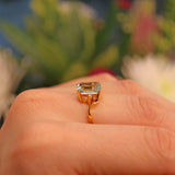 Ellibelle Jewellery Aquamarine & Diamond 14k Gold Dress Ring (3.30ct)