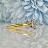 Ellibelle Jewellery AQUAMARINE & DIAMOND 18CT GOLD TRILOGY RING