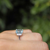 Ellibelle Jewellery Aquamarine & Diamond 18ct White Gold Ring