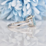 Ellibelle Jewellery Aquamarine & Diamond 18ct White Gold Ring