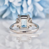 Ellibelle Jewellery Aquamarine & Diamond 18ct White Gold Ring