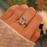 Ellibelle Jewellery Aquamarine & Diamond 18ct White Gold Ring