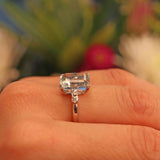Ellibelle Jewellery Aquamarine & Diamond 18ct White Gold Ring