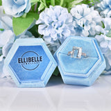 Ellibelle Jewellery Aquamarine & Diamond 18ct White Gold Ring